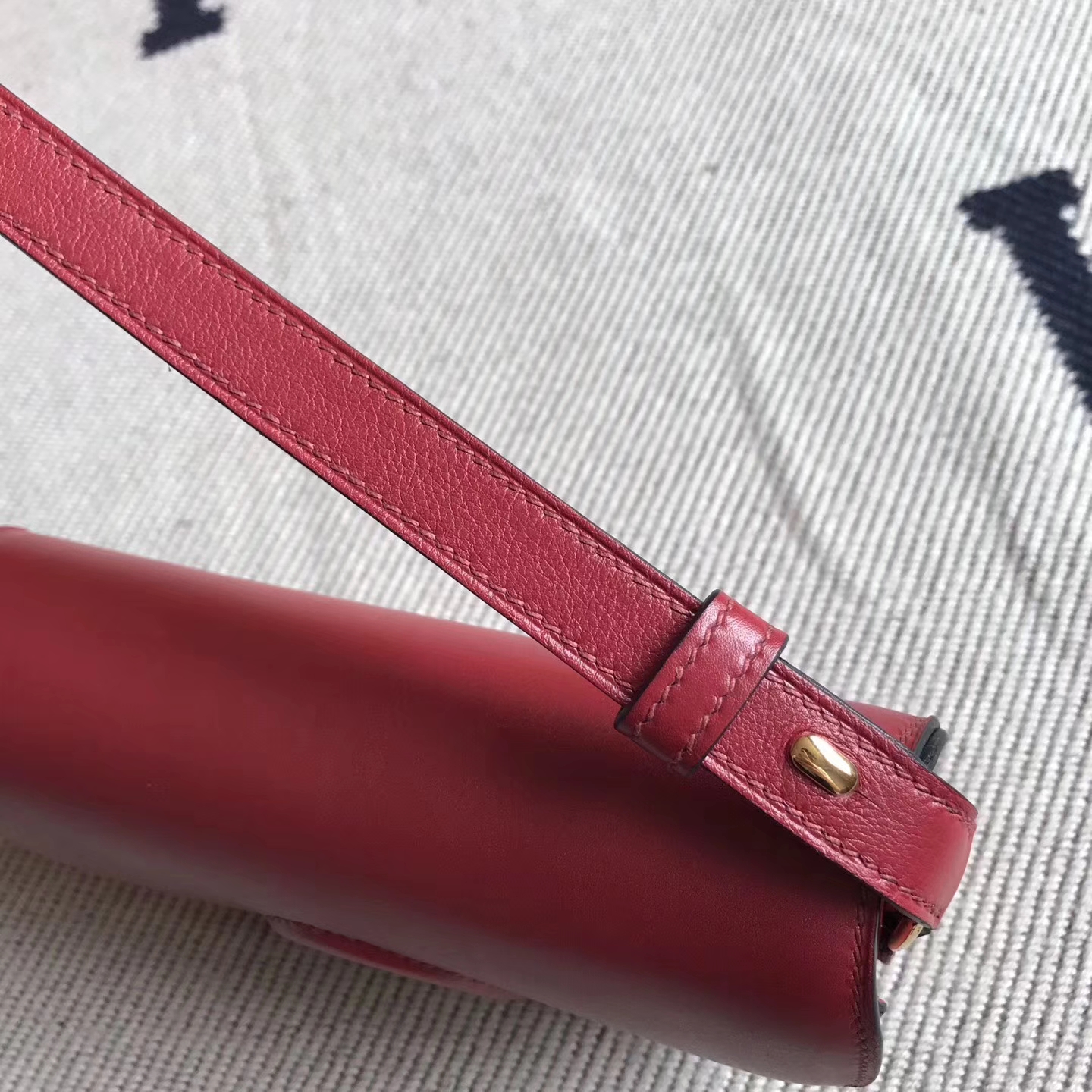 Discount Hermes Cherche Midi Bag in K1 Rouge Grenade Swift Leather