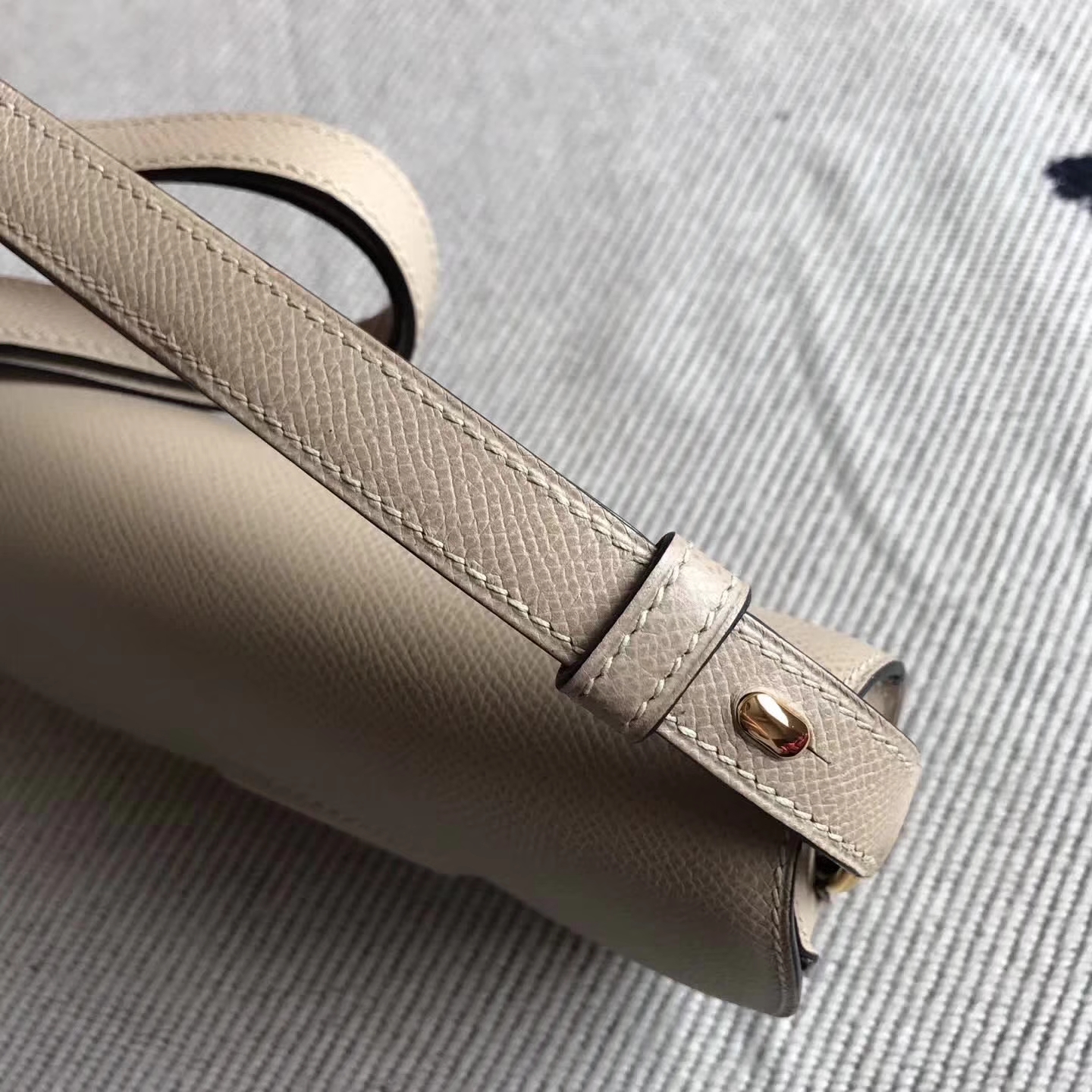 Luxury Hermes Epsom Leather Cherche Midi Bag in S2 Trench Grey