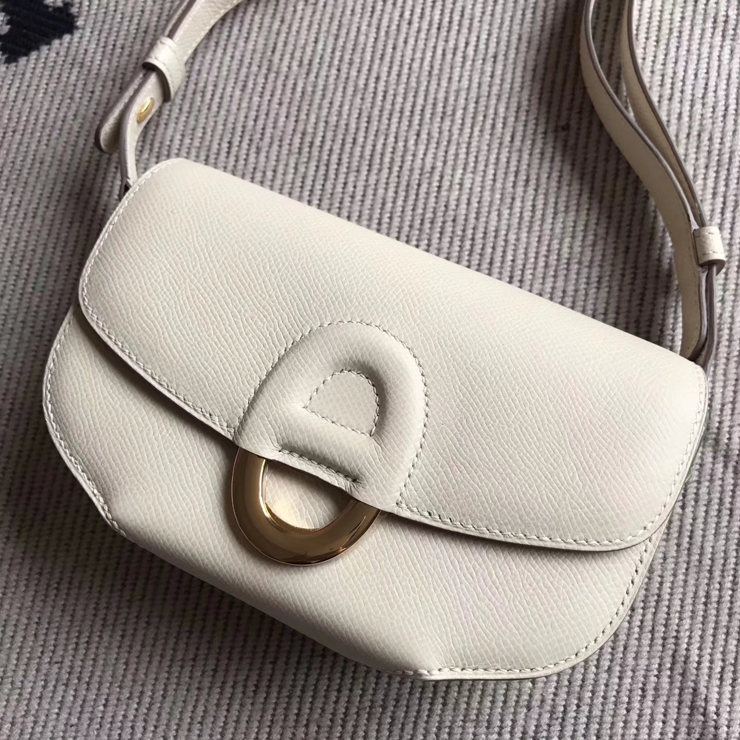 Discount Hermes Cherche Midi Bag in CK10 Craie White Epsom Leather