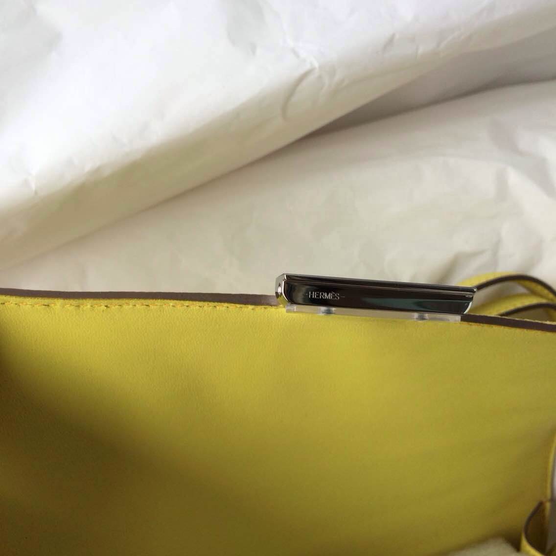 Discount Hermes Constance elan 26cm C9 Soufre Yellow Epsom Leather Shoulder Bag