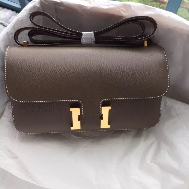 C 18 Etoupe Grey Epsom Leather Hermes Constance Bag Summer Message Bag