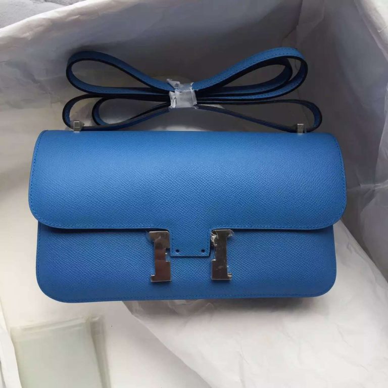 Hermes Constance elan  26CM in 2T Blue Paradise Epsom Leather Shoulder Bag
