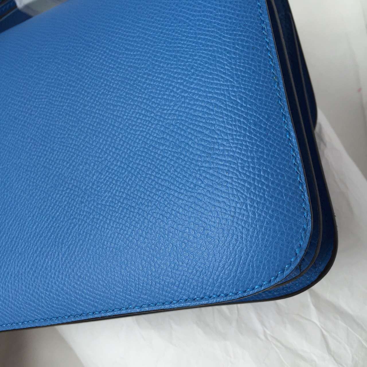Discount Hermes Constance elan 26CM in 2T Blue Paradise Epsom Leather Shoulder Bag