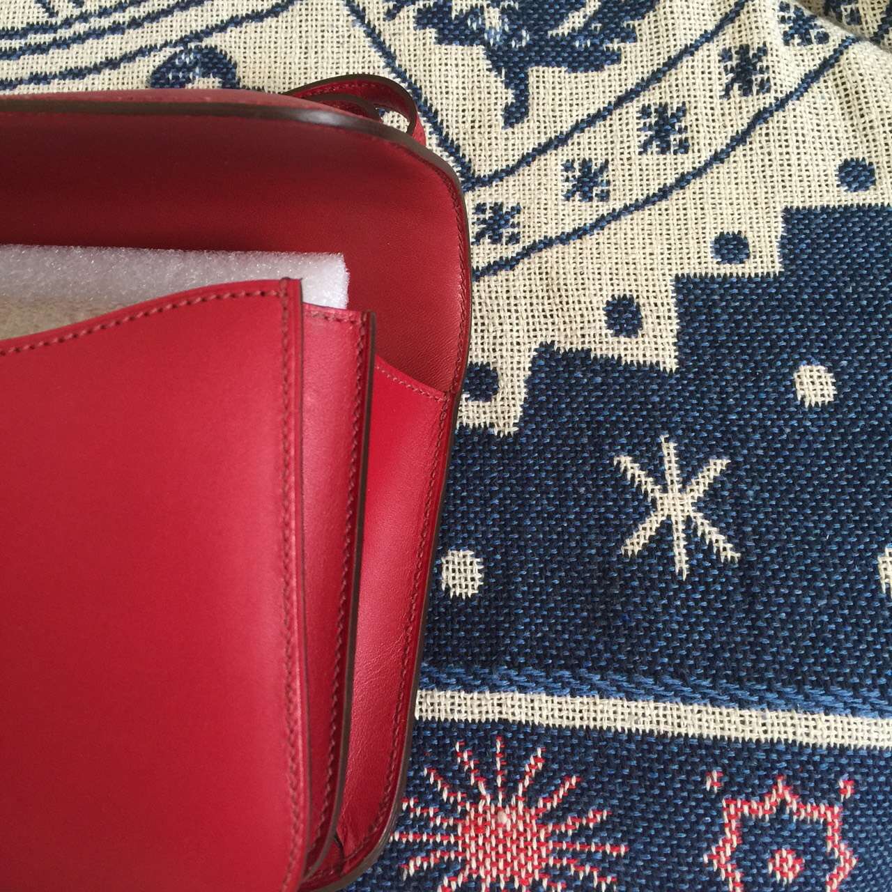 Discount Hermes B5 Ruby Red Box Calfskin Leather Constance elan Bag26CM