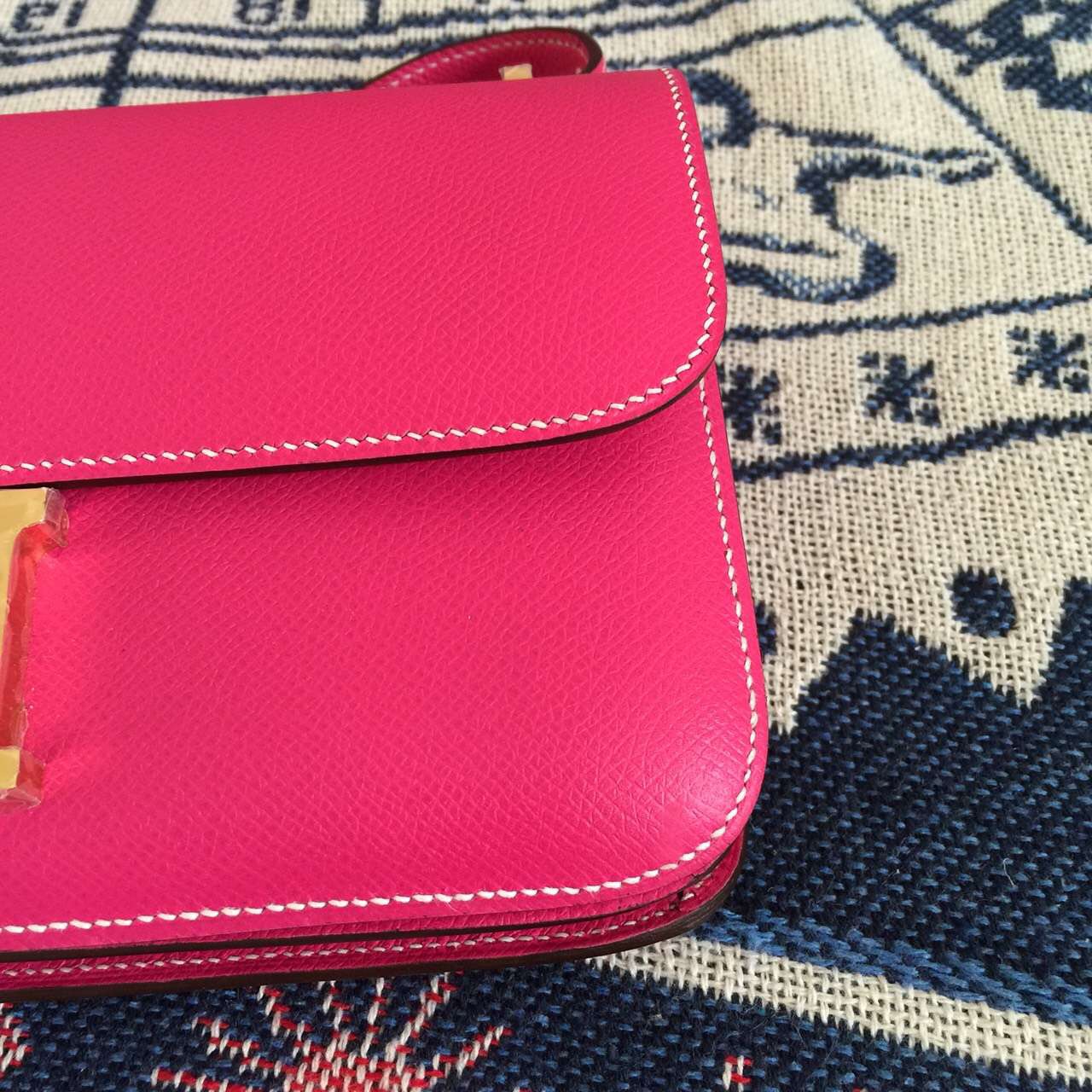 2015 New Fashion Hermes E5 Candy Pink Epsom Leather Constance Bag 26CM