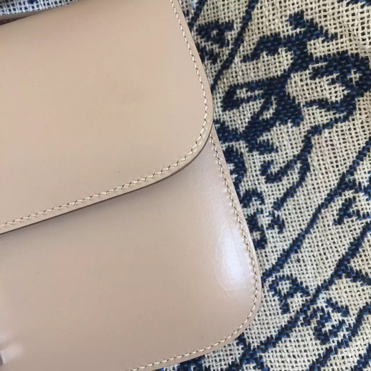 Hand Stitching Hermes Constance Bag Gris Tourterelle Box Leather Women&#8217;s Shoulder Bag