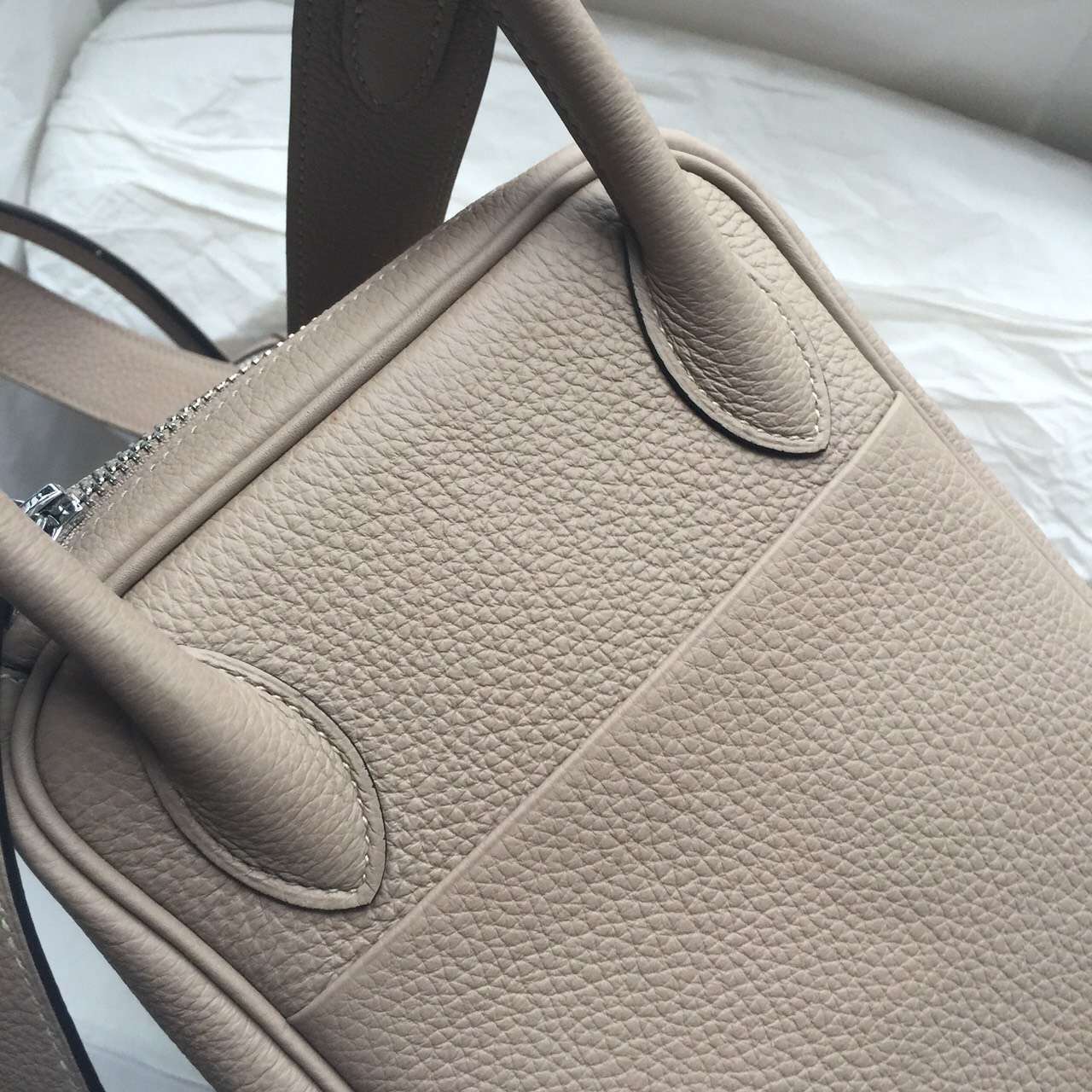 Wholesale Gris Tourterelle Togo Leather Hermes Lindy 30CM Women&#8217;s Handbag