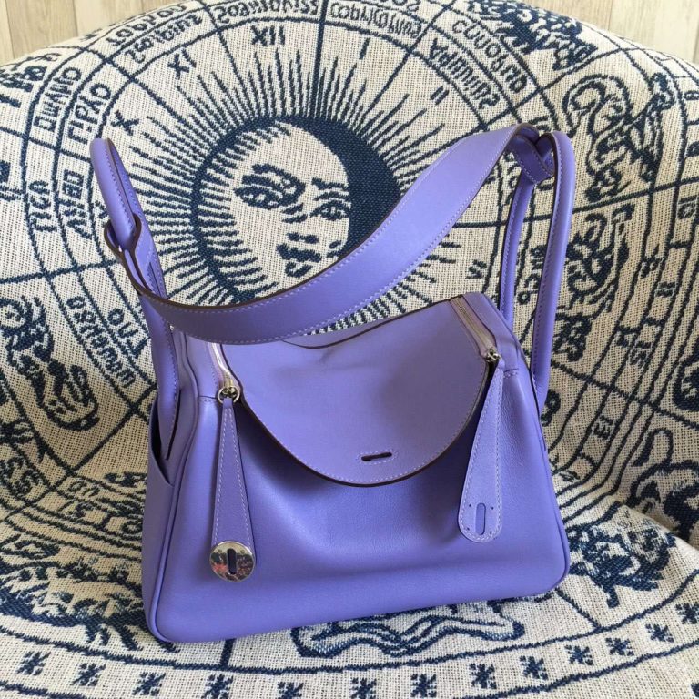 Hermes Lavender Purple Swift Leather Lindy  26cm Womens Shoulder Bag