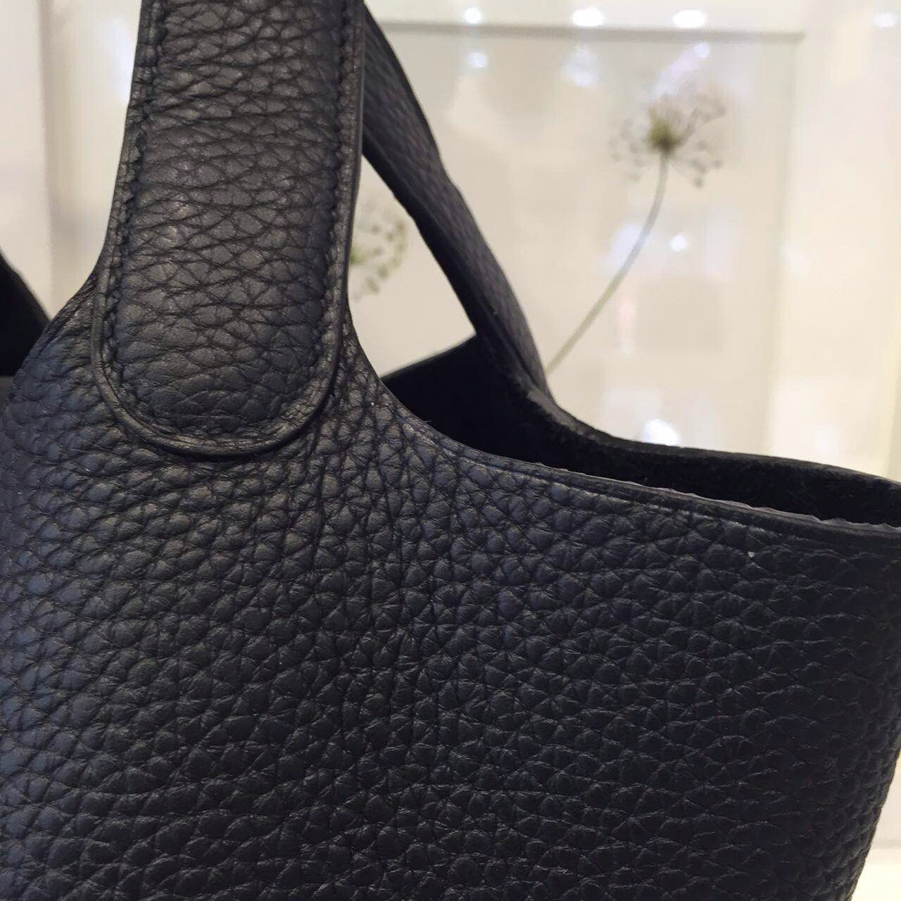 Wholesale Hermes Black Togo Leather Picotin Lock Fashion Women&#8217;s Tote Bag 18 &#038; 22CM