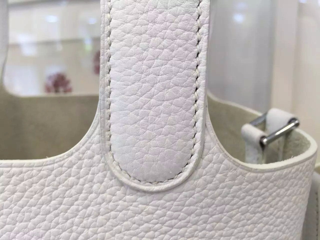 Luxury Hermes White Original Togo Leather Picotin Lock Women&#8217;s Tote Bag 18 &#038; 22CM