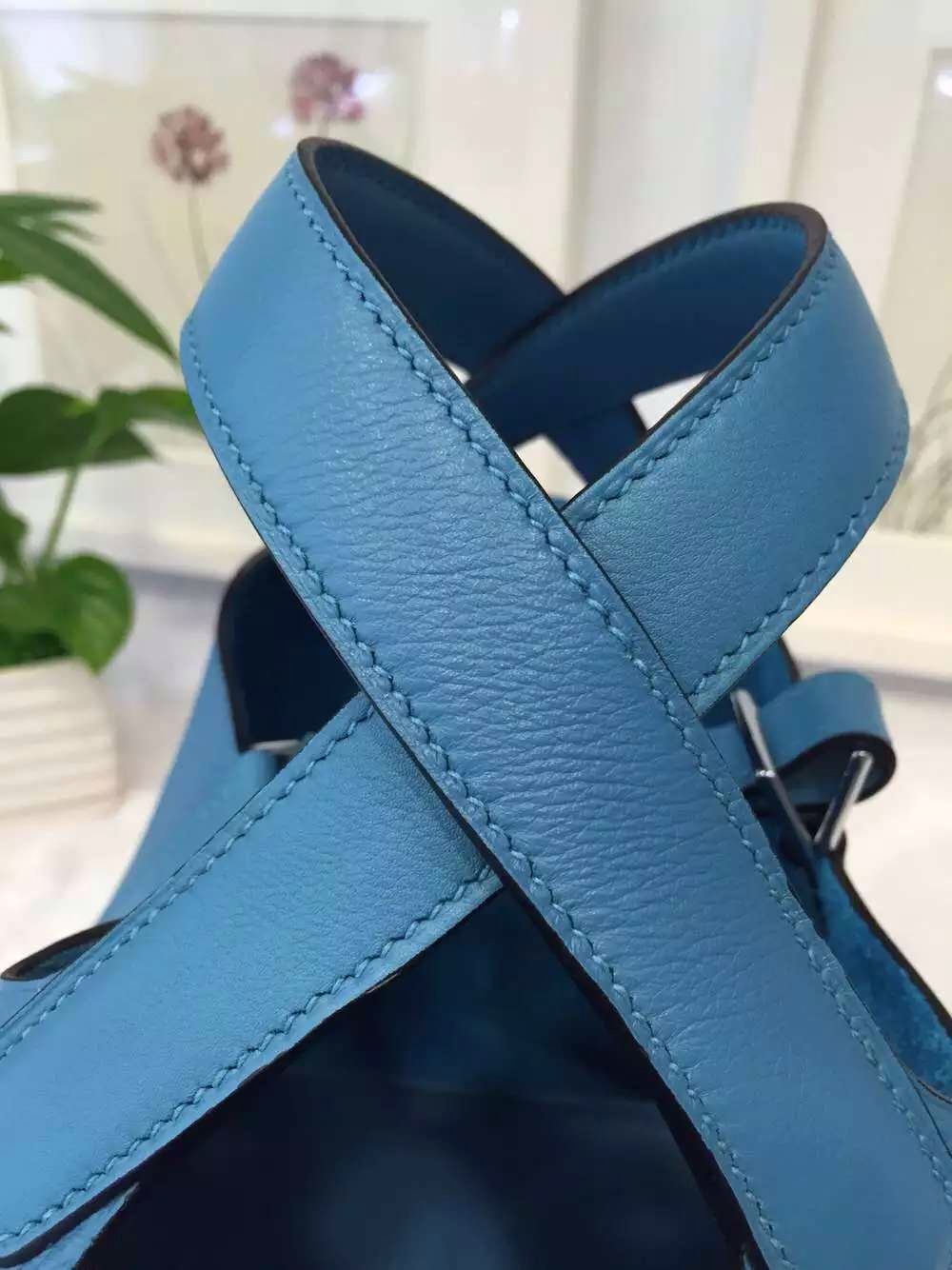 Wholesale Hermes Original Togo Leather Picotin Lock Handbag in 7B Turquoise Blue