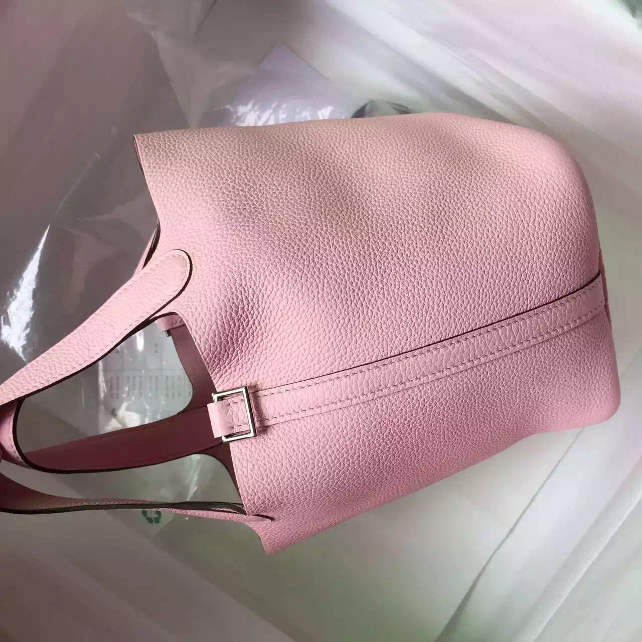 Fashion Ladies&#8217; Handbag Hermes 3Q New Sakura Pink Togo Calfskin Leather Picotin Lock