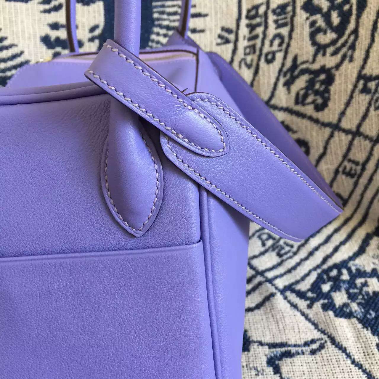 Hermes Lavender Purple Swift Leather Lindy 26cm Fashion Women&#8217;s Shoulder Bag