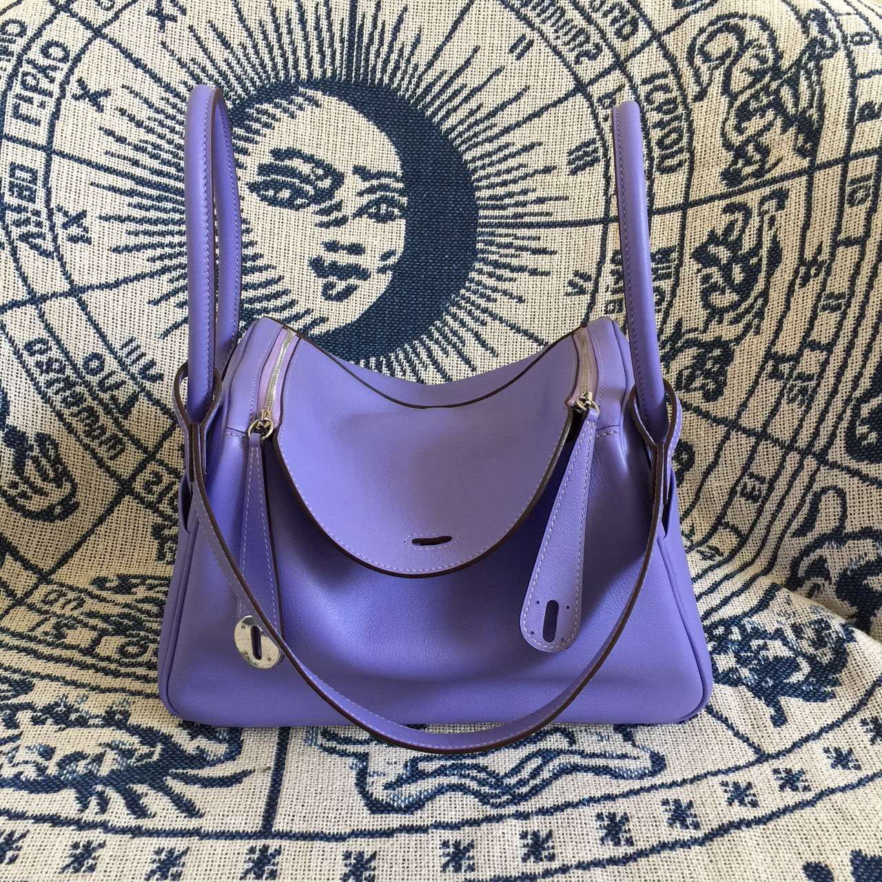Hermes Lavender Purple Swift Leather Lindy 26cm Fashion Women&#8217;s Shoulder Bag