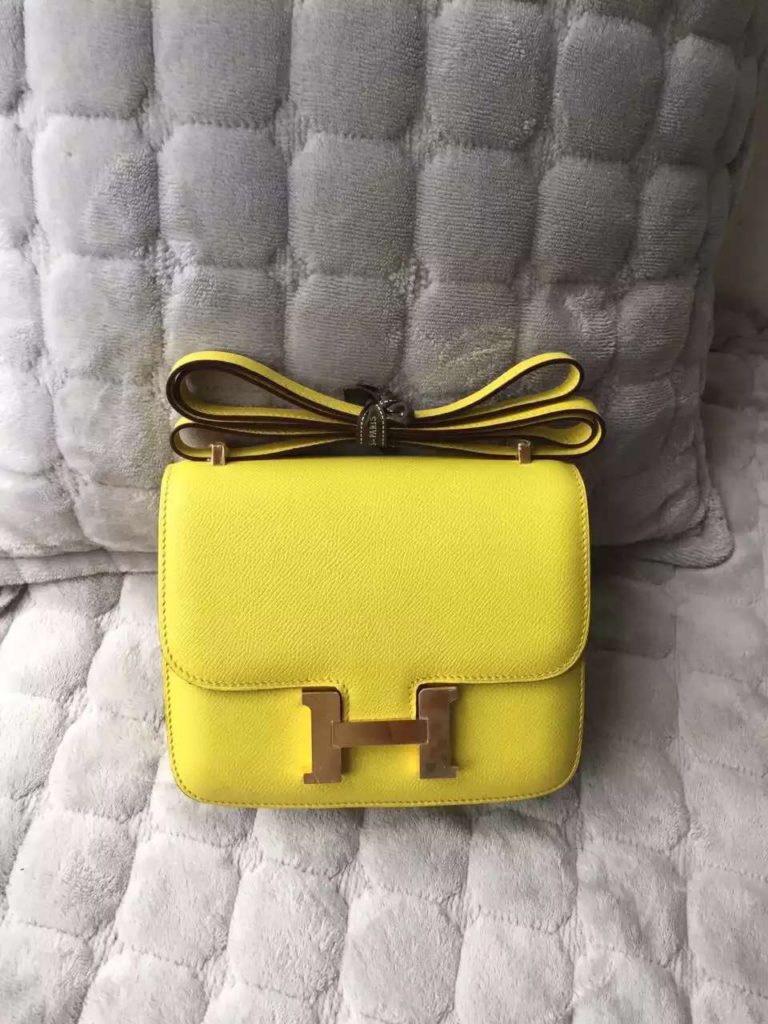 2015 Hermes Epsom Leather Mini Constance Bag Multi Color Womens Handbag