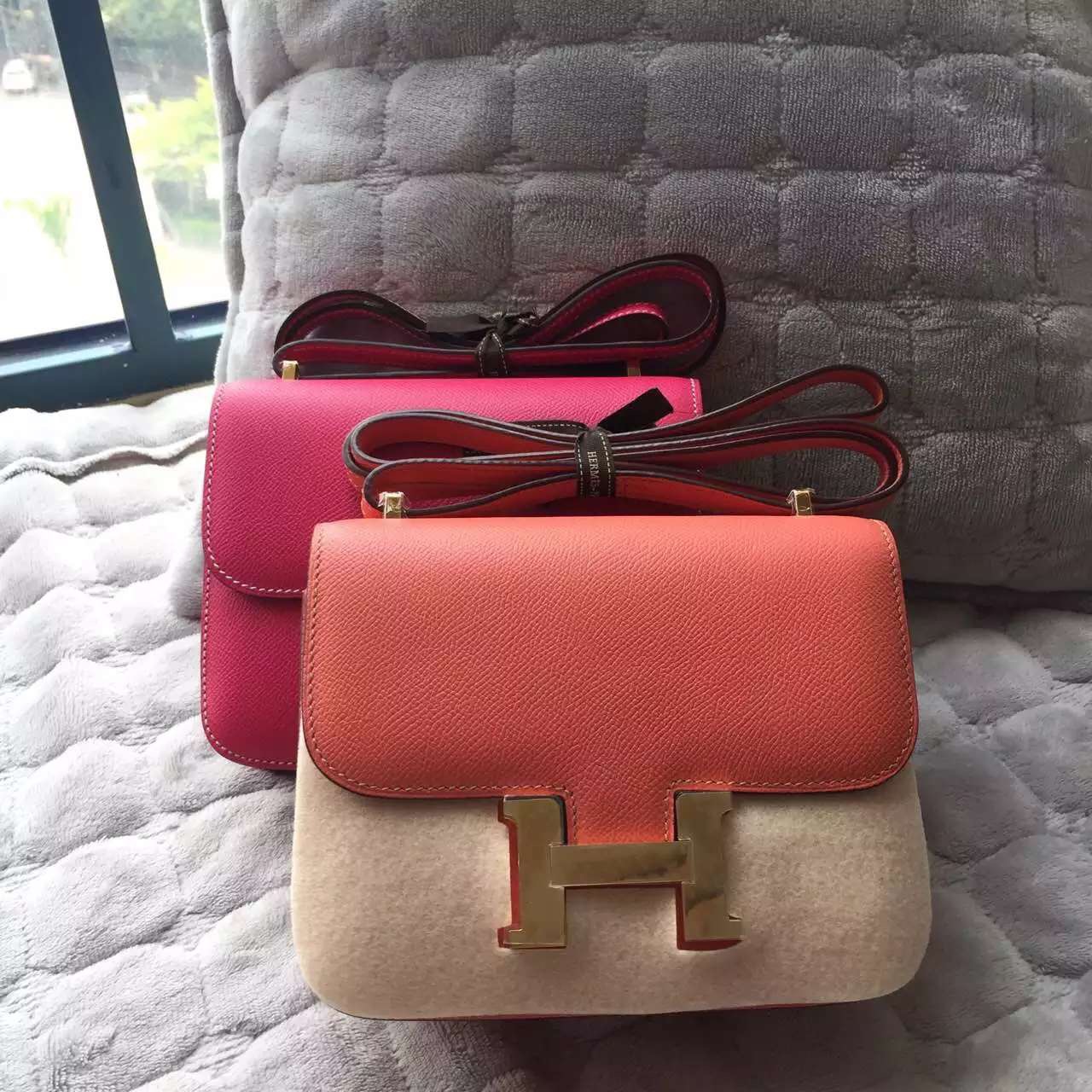 2015 New Fashion Hermes Epsom Leather Mini Constance Bag Multi Color Women&#8217;s Handbag