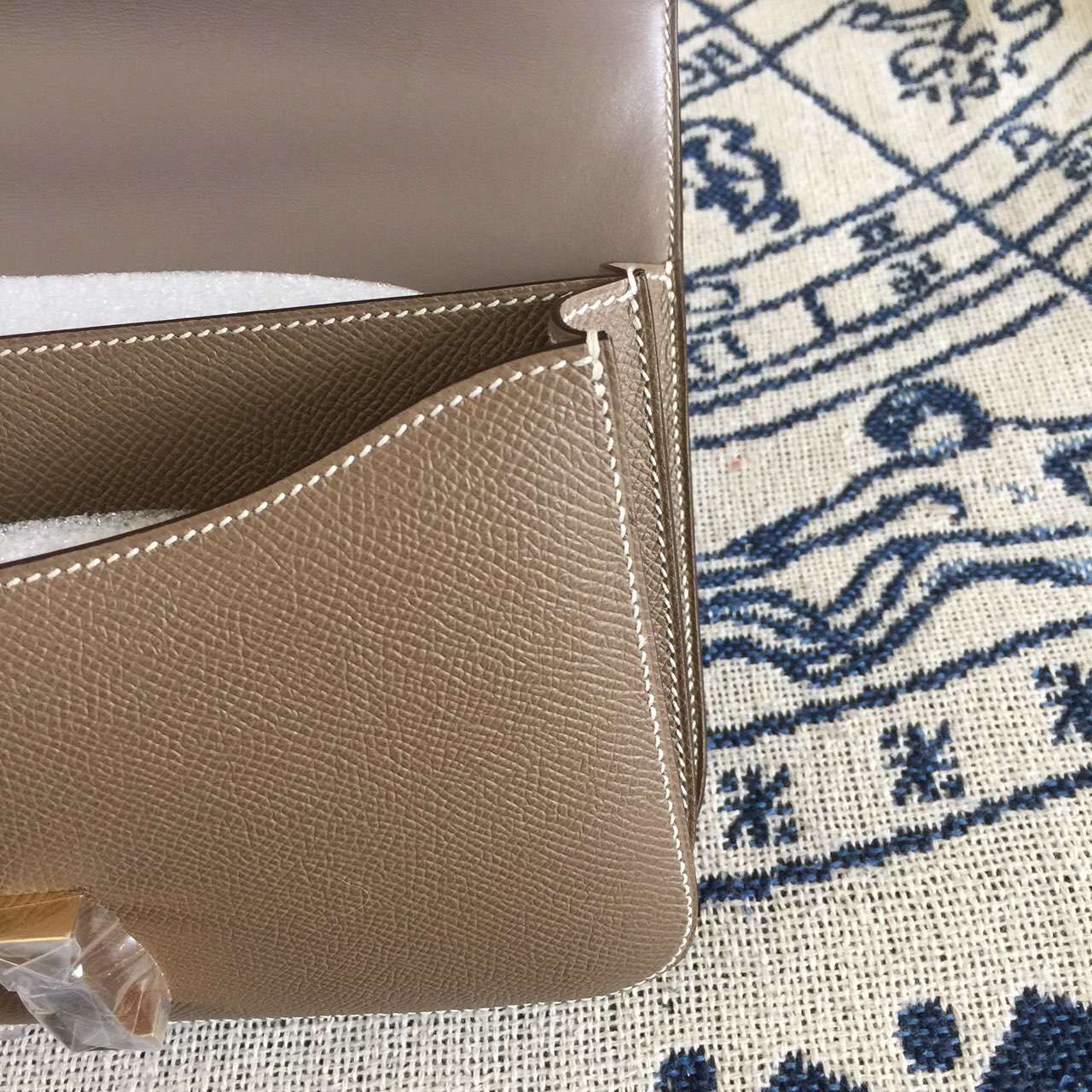 Wholesale Hermes Handbag Epsom Calfskin CK18 Etoupe Grey Constance Bag26