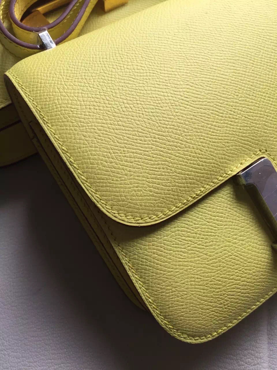 Wholesale Hermes Constance Bag 18cm C9 Yellow Epsom Leather