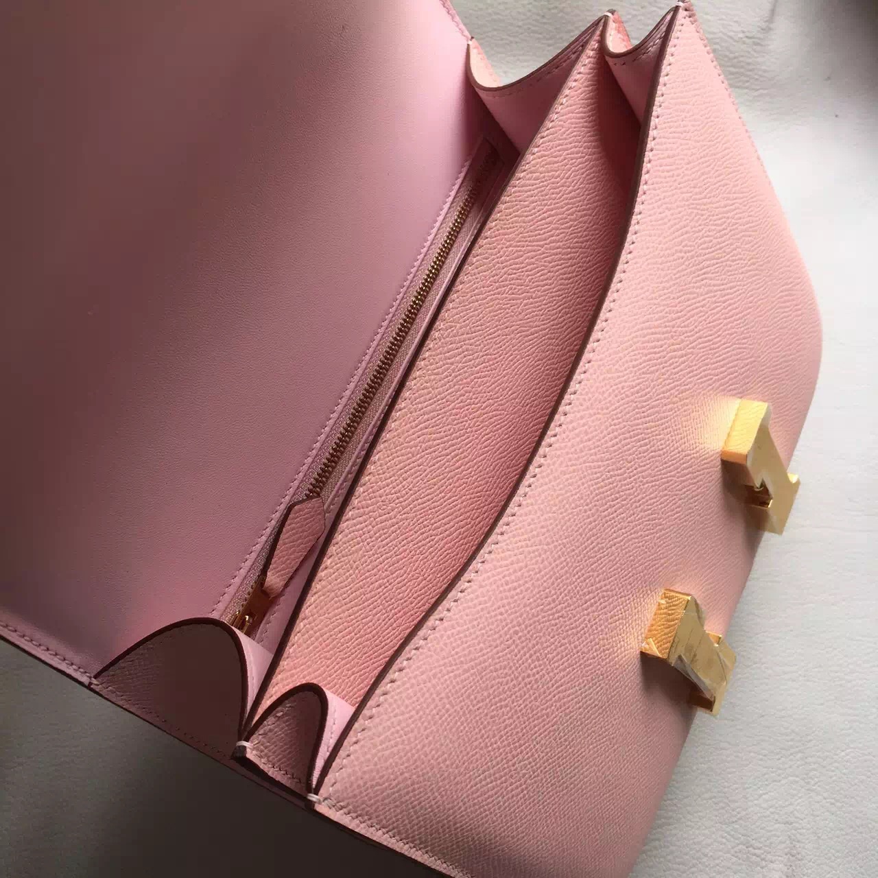 Wholesale Hermes 1P New Pink Epsom Calfskin Leather Constance 24cm