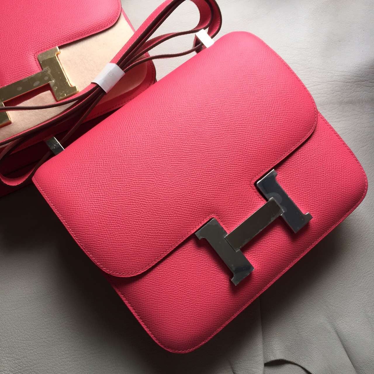 Wholesale Hermes Hot Pink Epsom Leather Constance Bag 24cm
