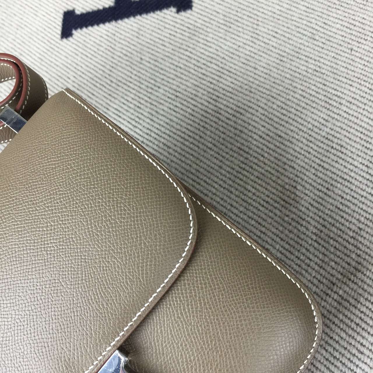 Wholesale Hermes Epsom Calfskin Leather Constance Bag24cm in Etoupe Grey