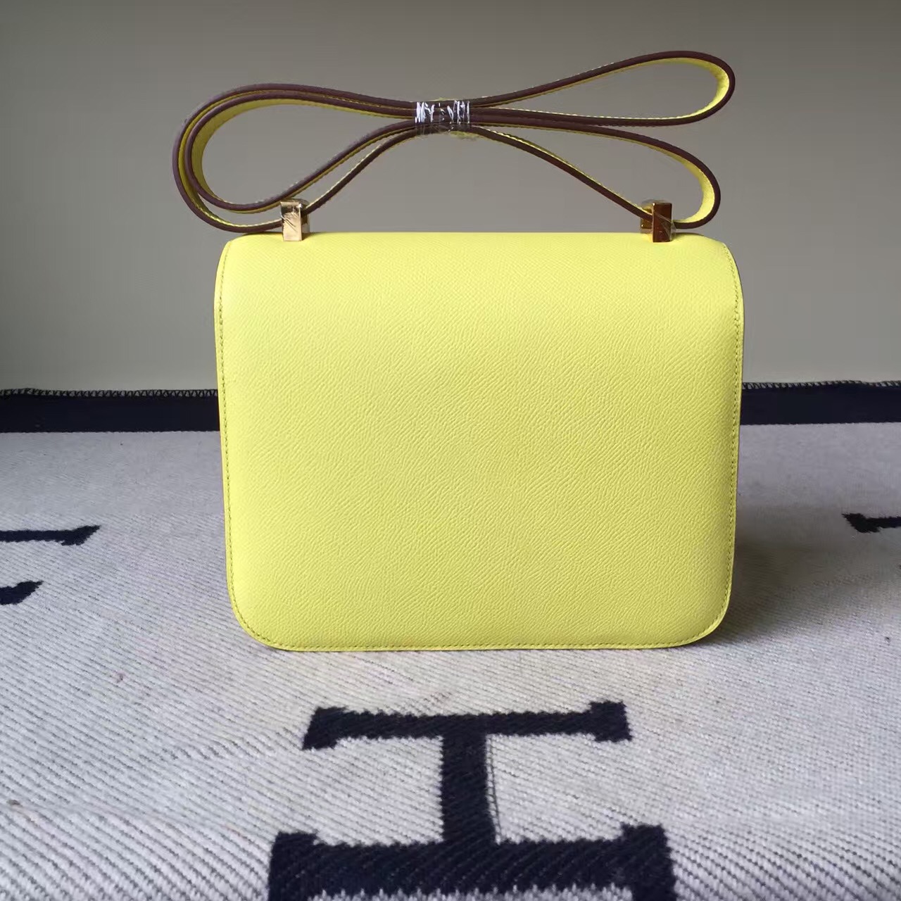 New Arrival Hermes C9 Yellow Epsom Calfskin Leather Constance Bag 24cm