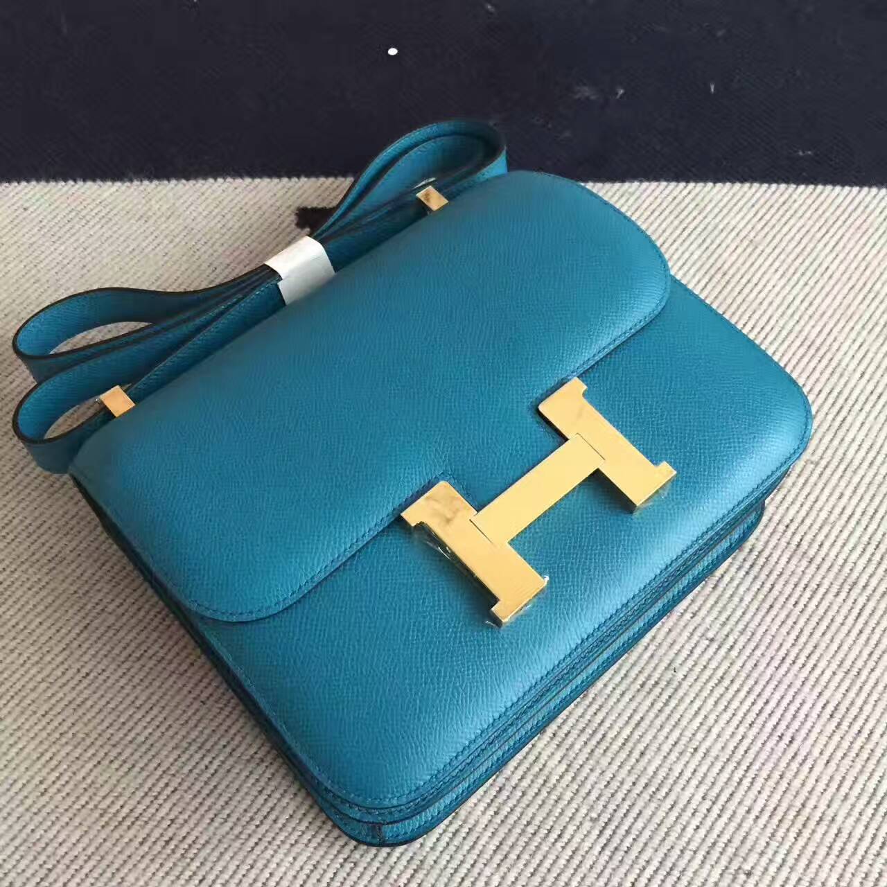 New Arrival Hermes Constance Bag 24cm in 7W Blue Izmir Epsom Leather