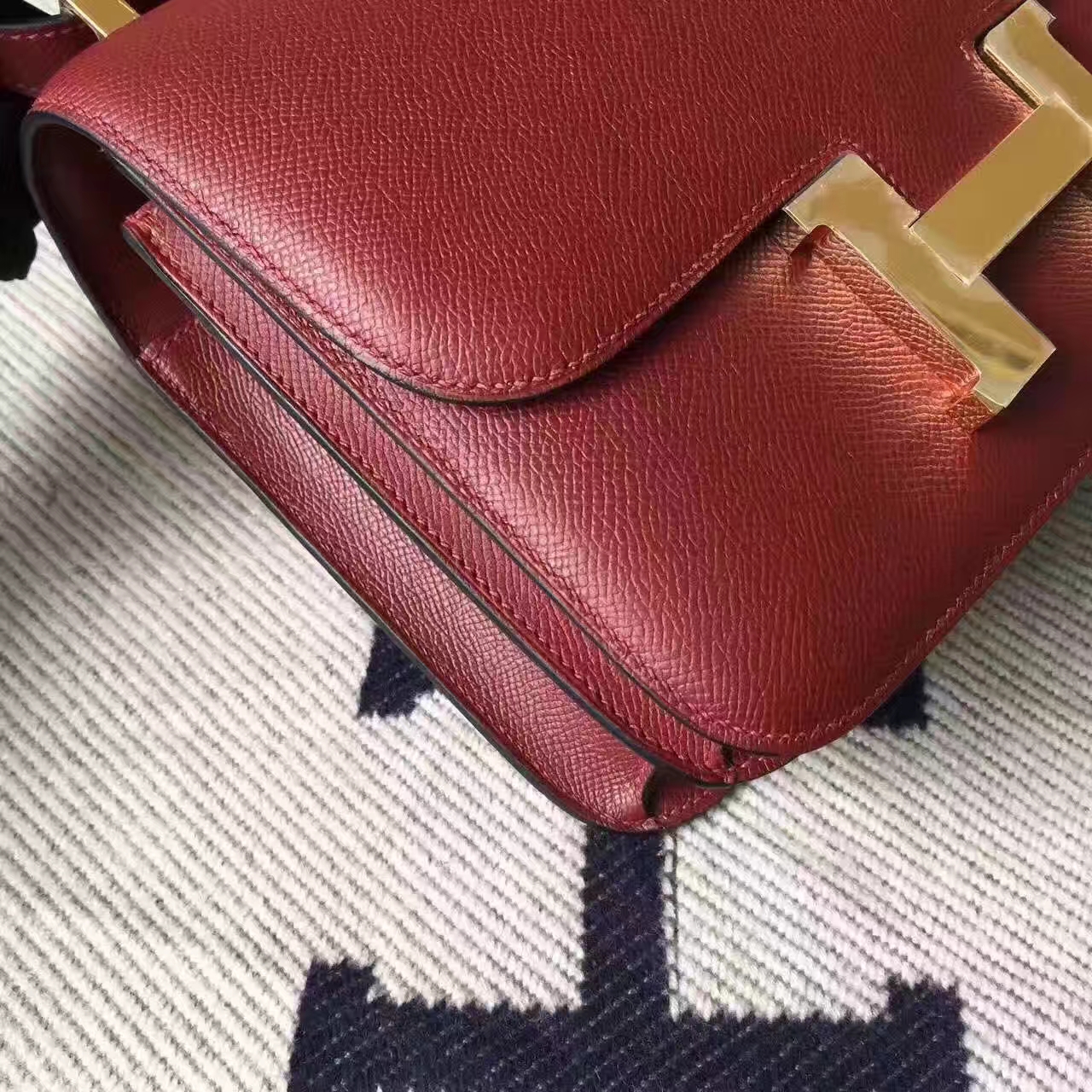 Discount Hermes CK55 Rouge Hermes Epsom Leather Constance Bag 23cm