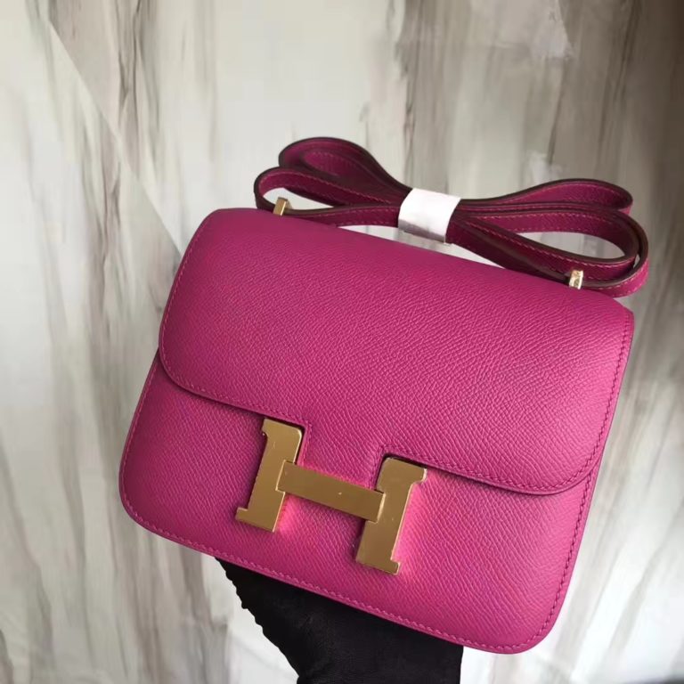 Hermes L3 Rose Purple Epsom Calf Constance 18CM Shoulder Bag