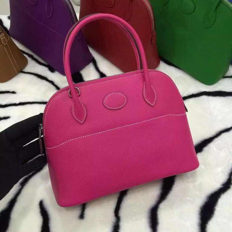 Hermes Bolide Bag E5 Candy Pink Epsom Leather  27CM