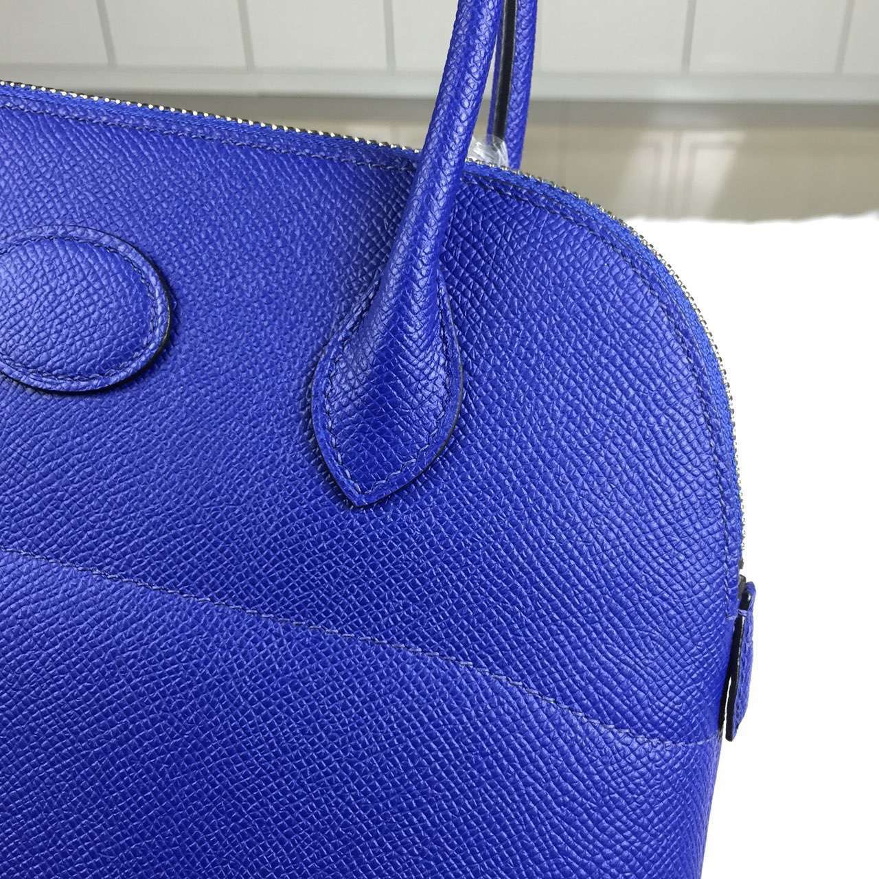 Hermes Bolide Bag Original Epsom Calfskin in 7T Blue Electric Women&#8217;s Tote Bag27CM