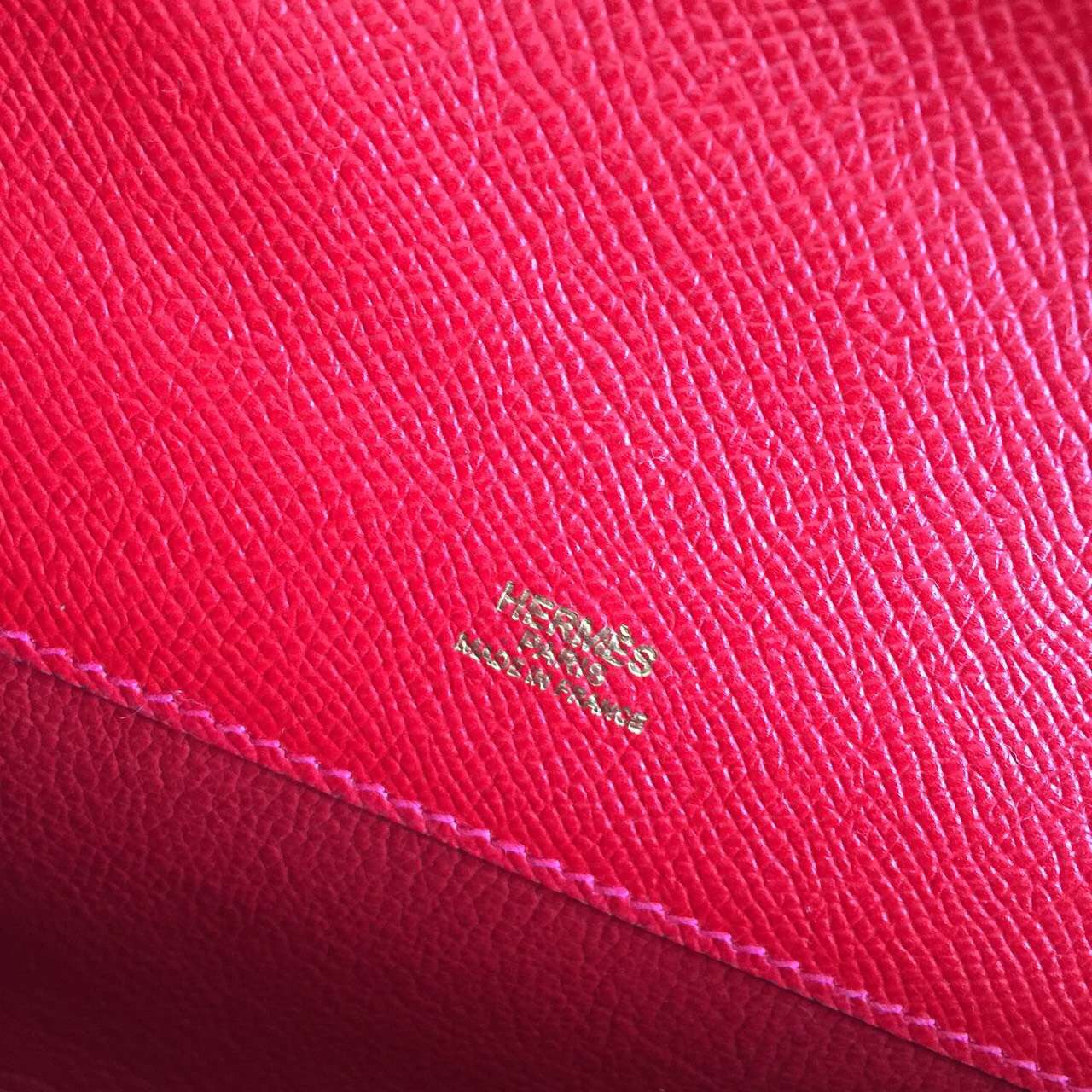 Sale Hermes Kelly Cut31CM Q5 Chinese Red Epsom Calfskin Leather Clutch