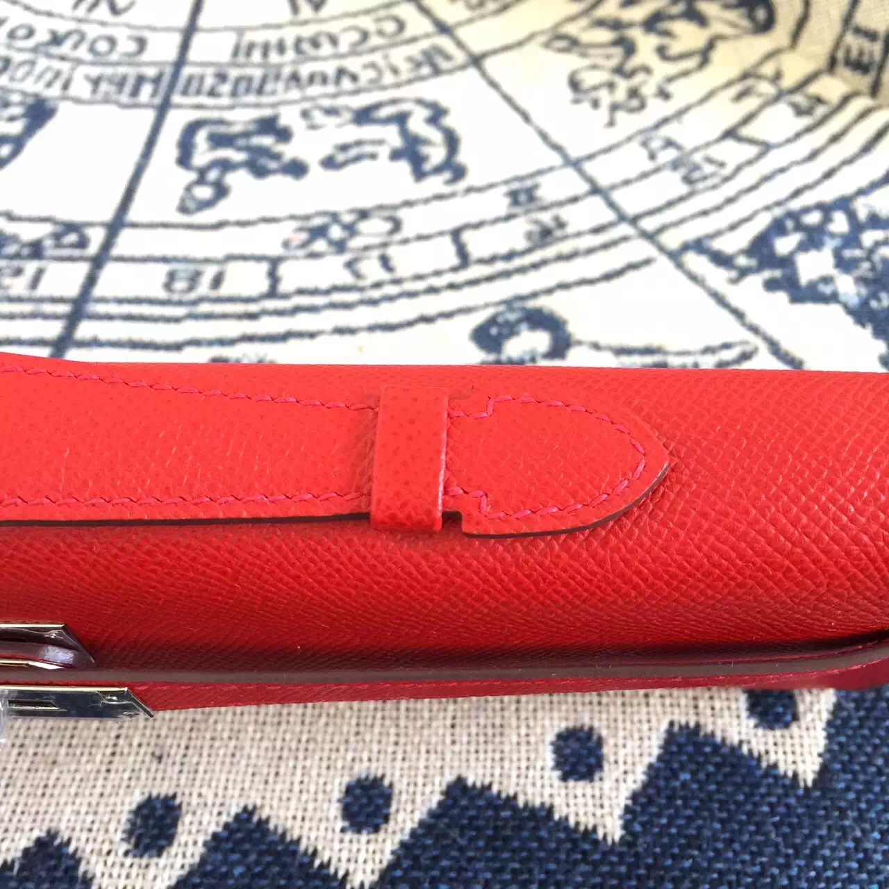 Sale Hermes Kelly Cut31CM Q5 Chinese Red Epsom Calfskin Leather Clutch