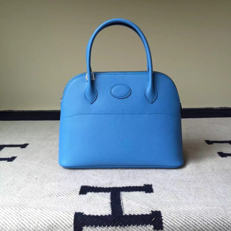 Hermes Bolide Bag  27cm 2T Blue Paradise Epsom Calfskin Leather