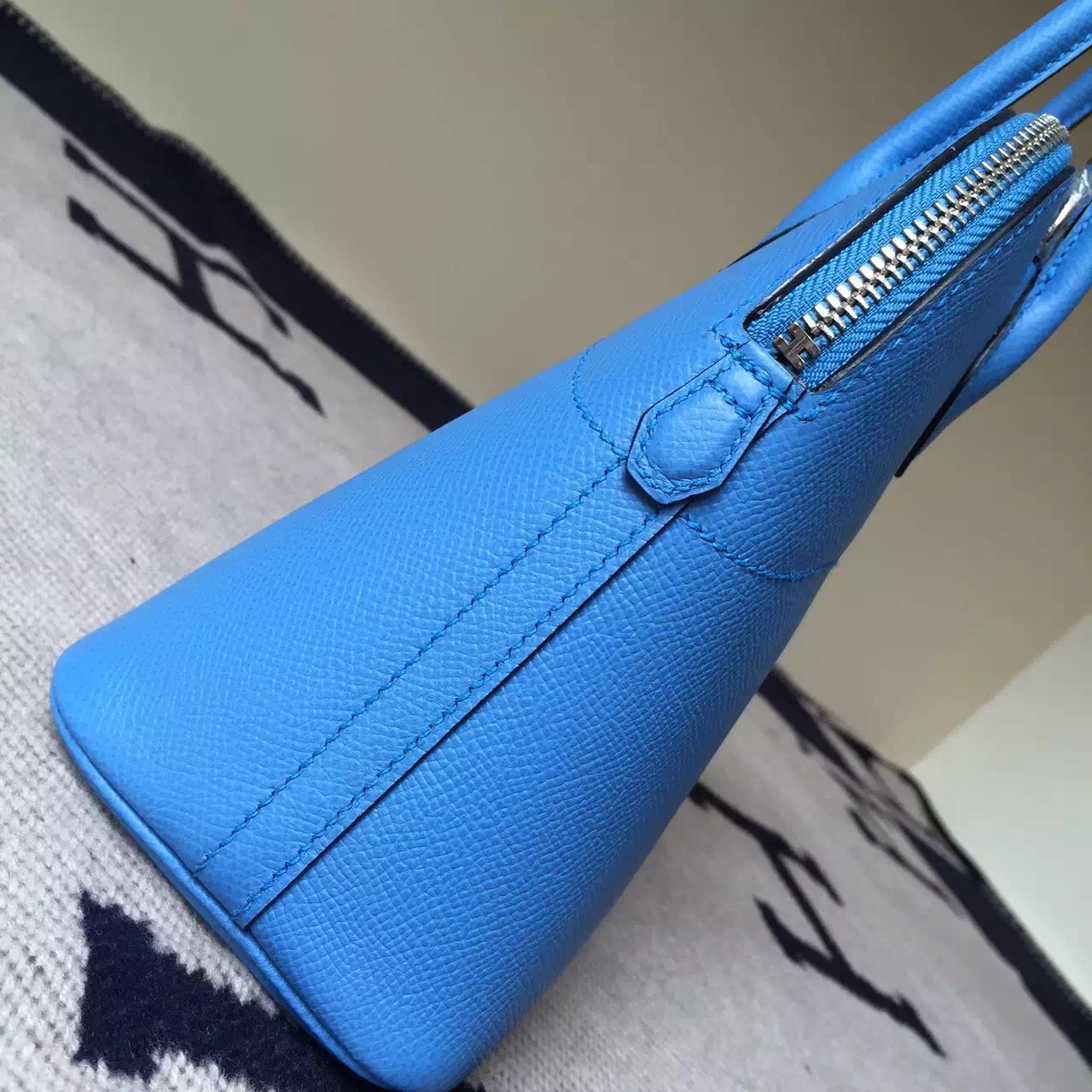 Discount Hermes Bolide Bag 27cm 2T Blue Paradise Epsom Calfskin Leather
