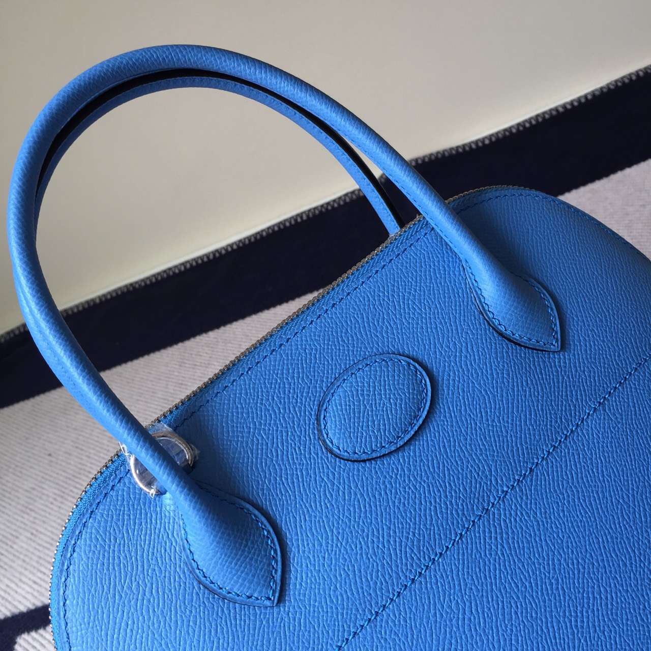 Discount Hermes Bolide Bag 27cm 2T Blue Paradise Epsom Calfskin Leather