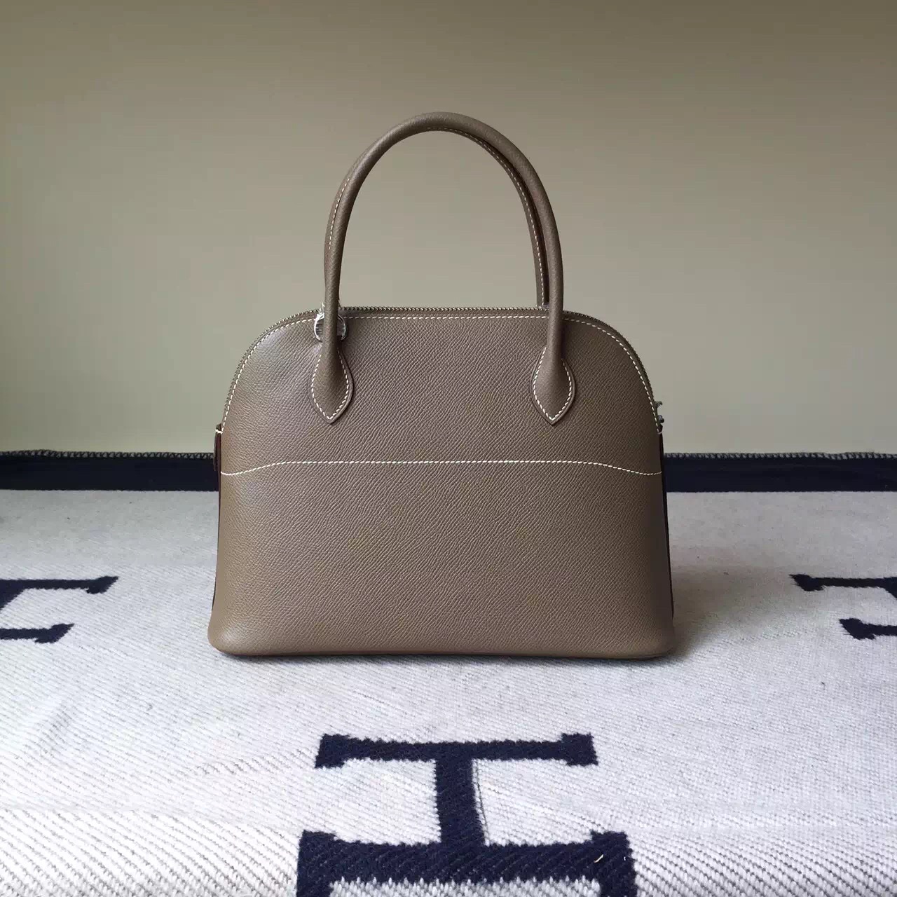 Wholesale Hermes Bolide Bag 27cm Etoupe Grey Epsom Calfskin Leather