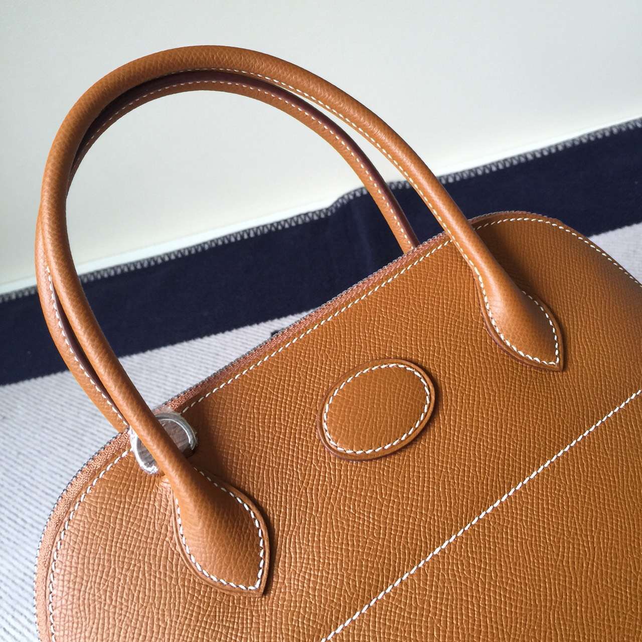 Noble Women&#8217;s Bag Hermes Epsom Calfskin Leather Bolide Bag in Khaki
