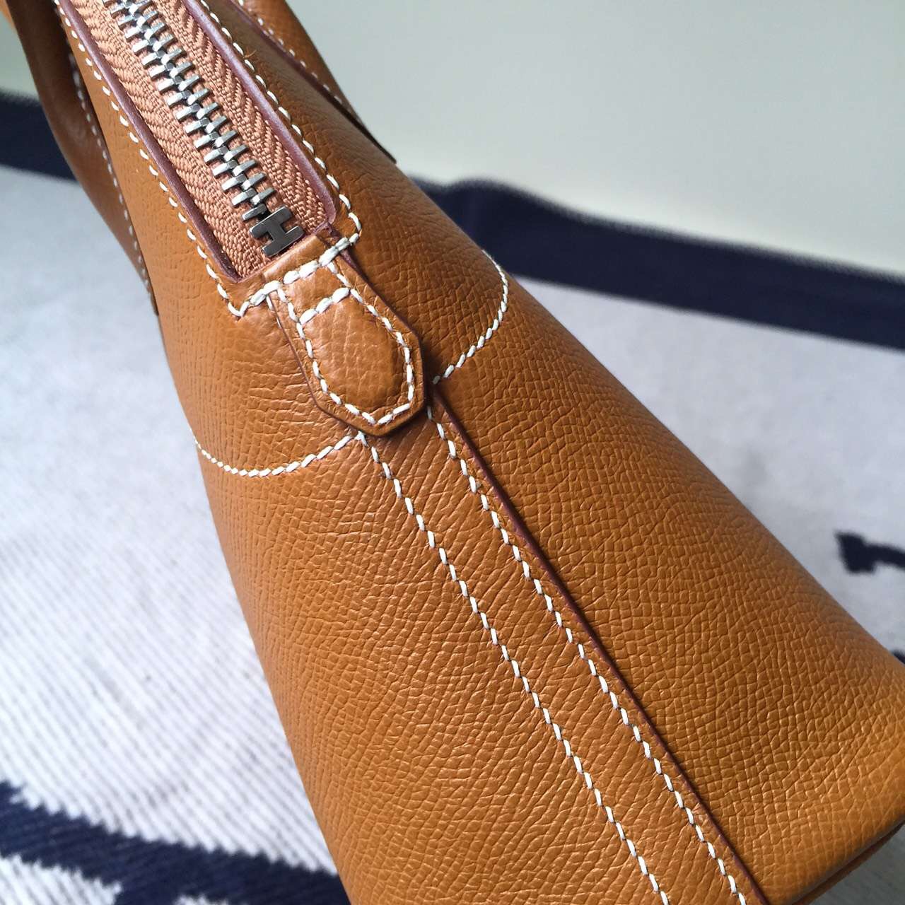 Noble Women&#8217;s Bag Hermes Epsom Calfskin Leather Bolide Bag in Khaki