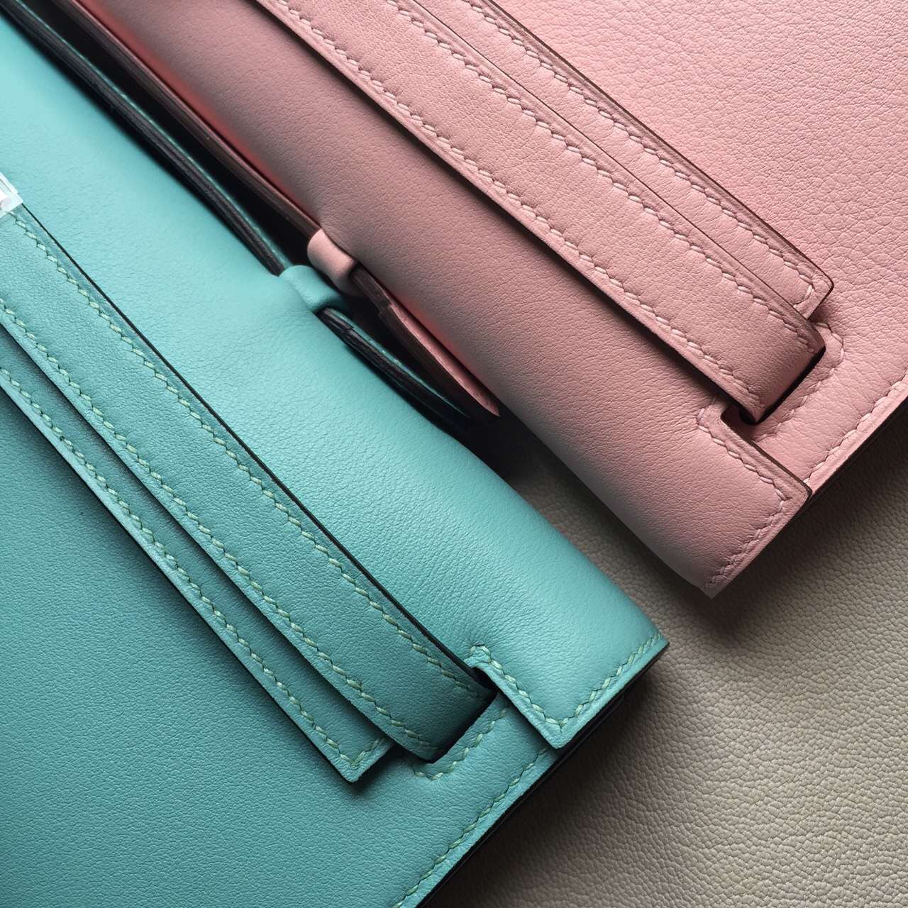 Hot Sale Hermes 3Q New Pink Swift Leather Kelly Cut Clutch Bag31cm