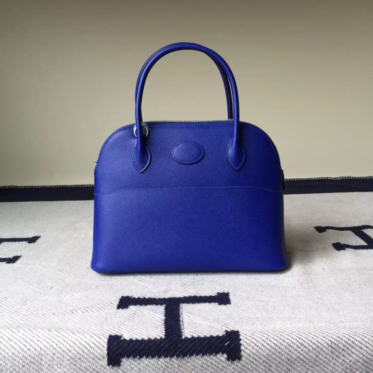 Hermes Bag Epsom Leather Bolide Bag in 7T Blue Electric