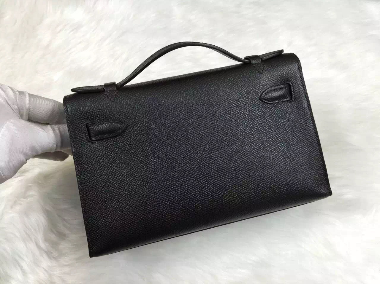 Discount Hermes Black Epsom Leather Mini Kelly Bag Gold Hardware Online