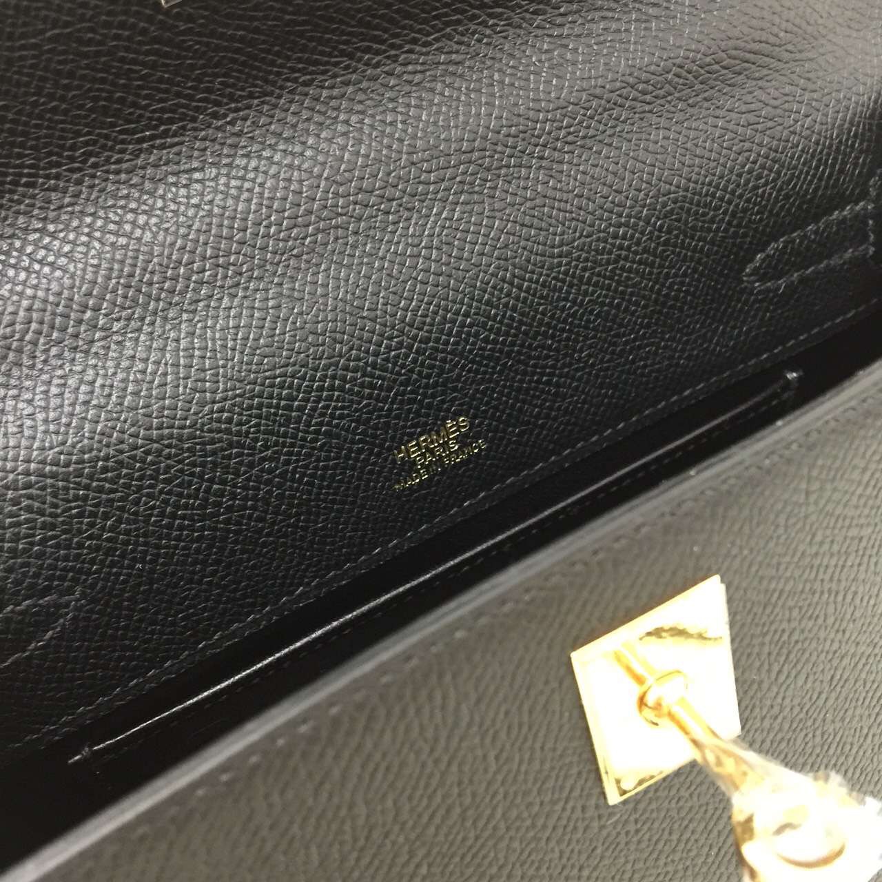 Discount Hermes Epsom Leather Mini Kelly Bag CK89 Black Fashion Ladies&#8217; Tote Bag