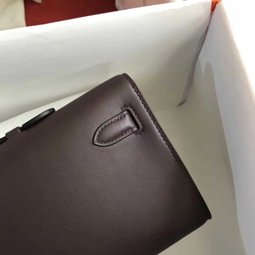 Discount Hermes CK57 Bordeaux Swift Calf Leather Kelly Cut Clutch Bag