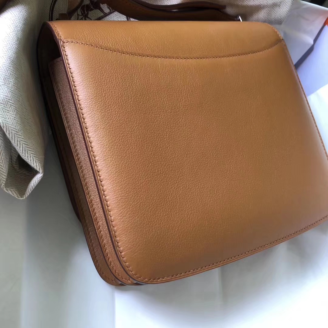 New Arrival Hermes CK37 Gold Evecolor Calf  New 2002 New Constance Bag Silver Hardware
