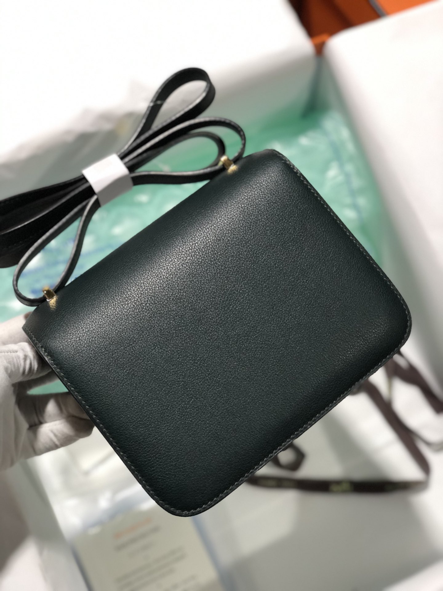 Customize Hermes 2Q Vert Tipien Evercolor Constance Bag18cm Gold Hardware