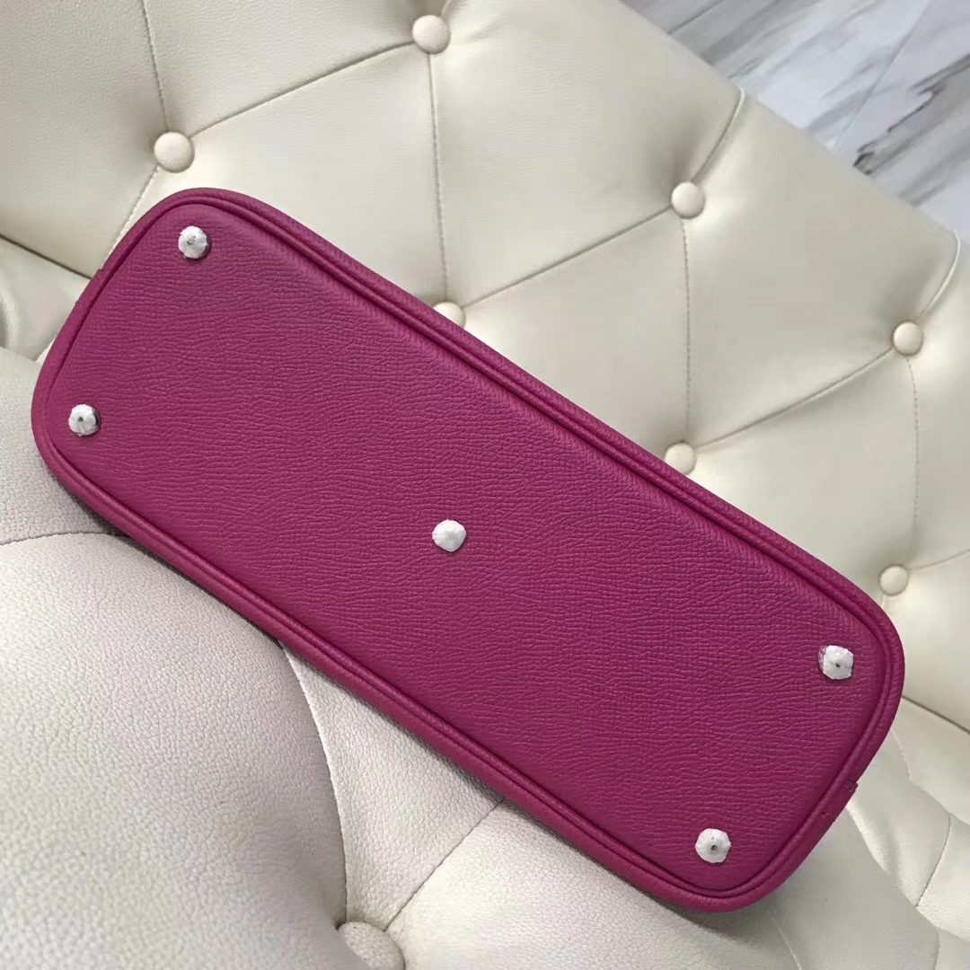 Sale Hermes Epsom Calf Bolide27CM Bag in L3 Rose Purple Silver Hardware