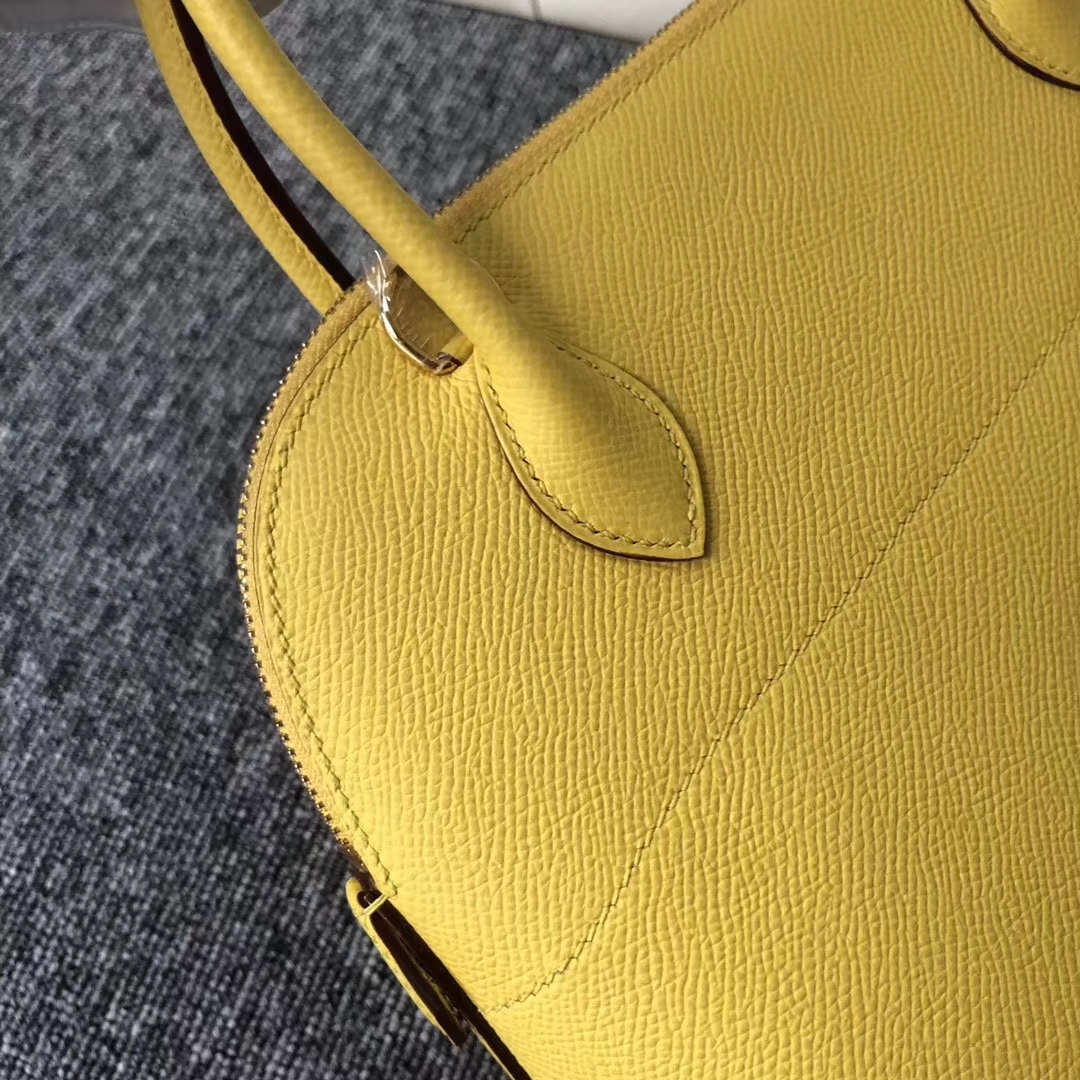Stock Hermes 9o Jaune de Naples Epsom Calf Bolide27CM Tote Bag Gold Hardware