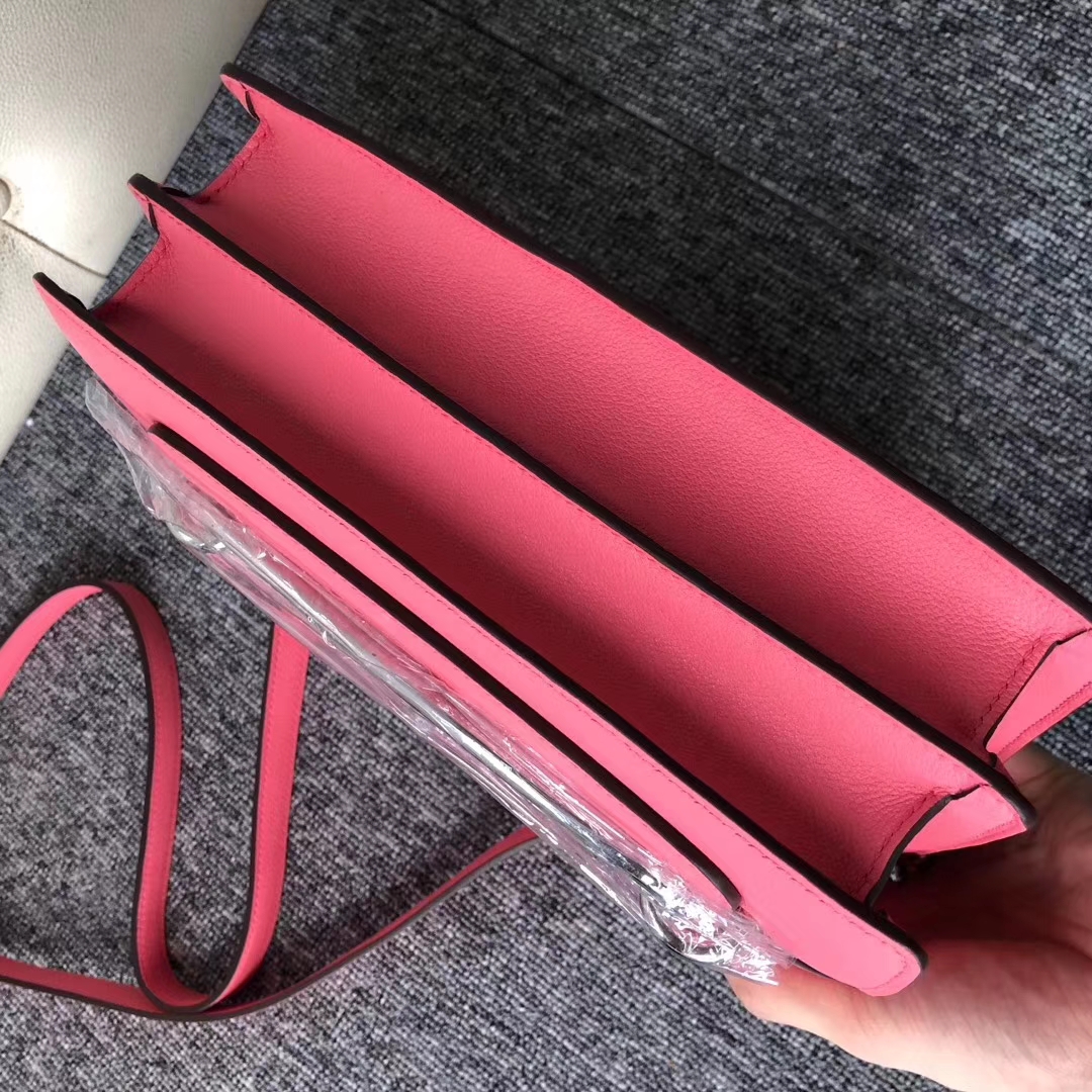 Wholesale Hermes 8W Rose Azalee Evecolor Roulis24CM Shoulder Bag