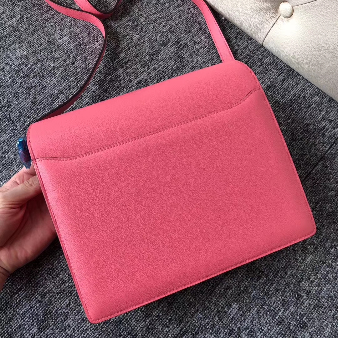 Wholesale Hermes 8W Rose Azalee Evecolor Roulis24CM Shoulder Bag